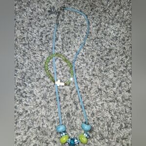 Blue & Green Necklace & Bracelet